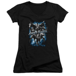Justice League Justice Storm Juniors V-Neck T-Shirt Juniors V-Neck T-Shirt Justice League   