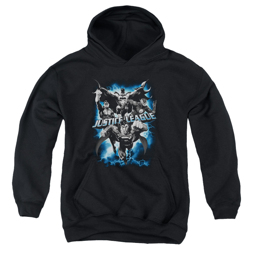 Justice League Justice Storm - Youth Hoodie Youth Hoodie (Ages 8-12) Justice League   