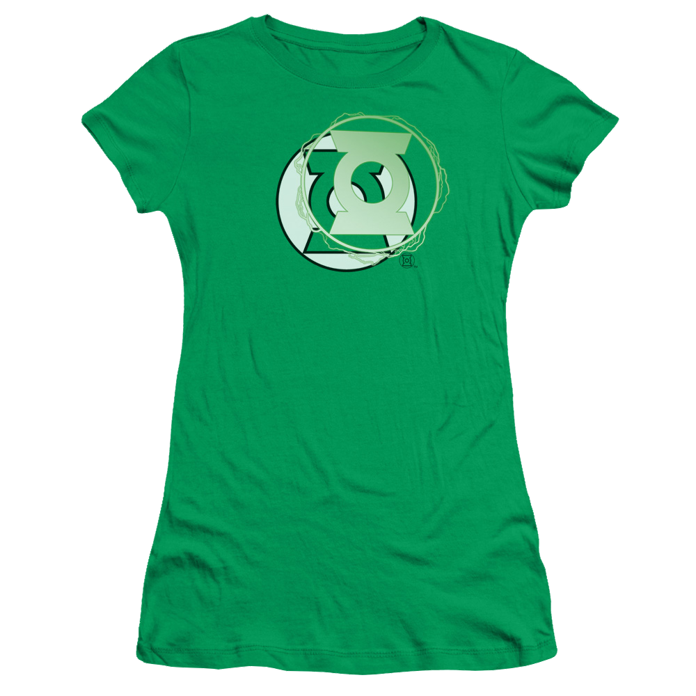 Green Lantern Gl Energy Logo - Juniors T-Shirt Juniors T-Shirt Green Lantern   