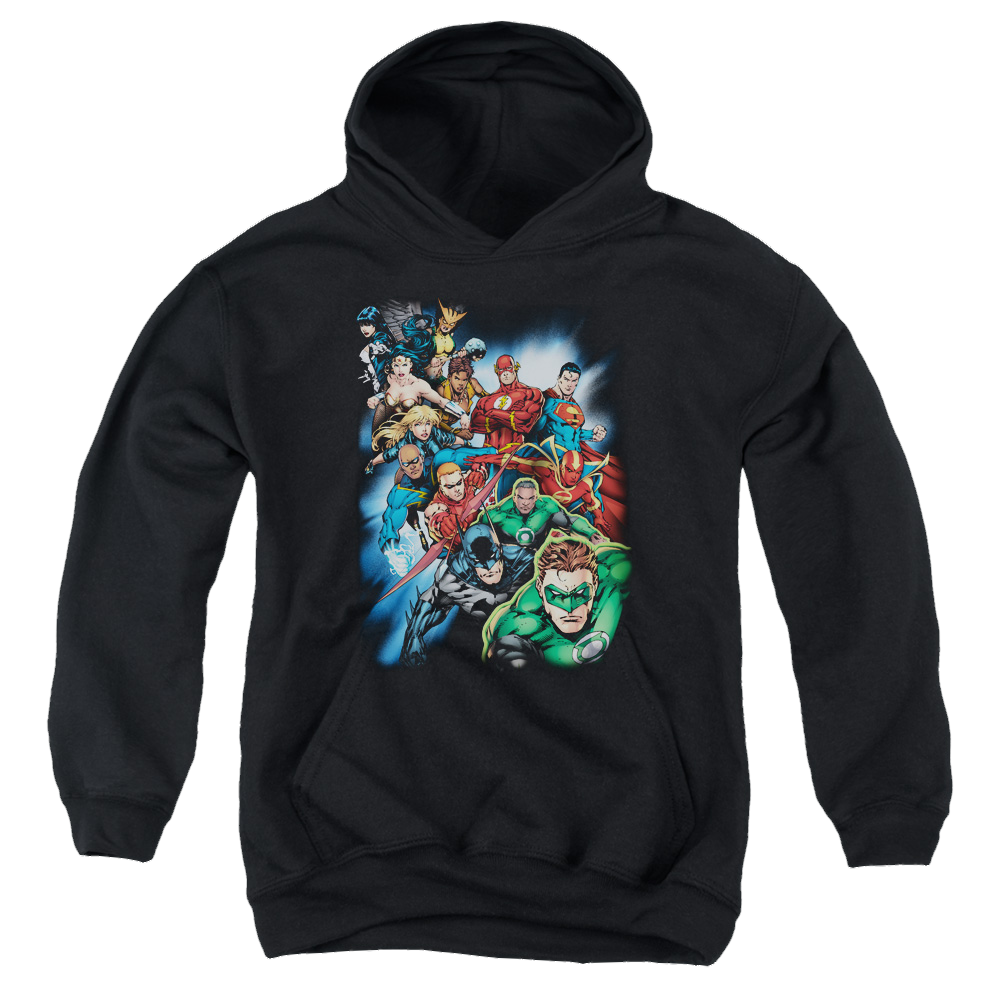 Justice League Heroes Unite - Youth Hoodie Youth Hoodie (Ages 8-12) Justice League   