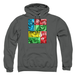 Justice League Hero Boxes Pullover Hoodie Pullover Hoodie Justice League   