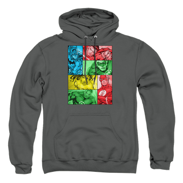 Justice League Hero Boxes Pullover Hoodie Pullover Hoodie Justice League   