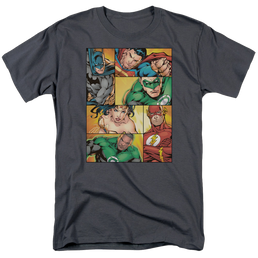 Justice League Hero Boxes Men's Regular Fit T-Shirt Men's Regular Fit T-Shirt Justice League   
