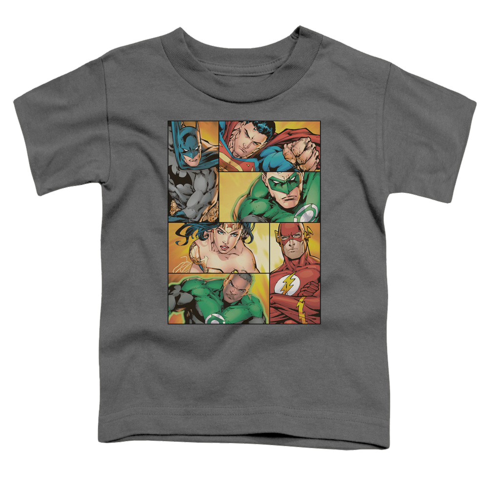 Justice League Hero Boxes - Kid's T-Shirt Kid's T-Shirt (Ages 4-7) Justice League   