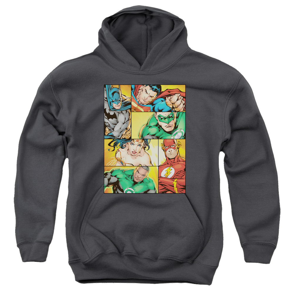 Justice League Hero Boxes - Youth Hoodie Youth Hoodie (Ages 8-12) Justice League   