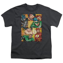 Justice League Hero Boxes - Youth T-Shirt Youth T-Shirt (Ages 8-12) Justice League   