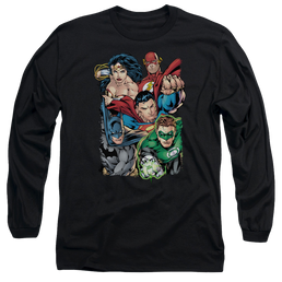 Justice League Break Free Men's Long Sleeve T-Shirt Men's Long Sleeve T-Shirt Justice League   