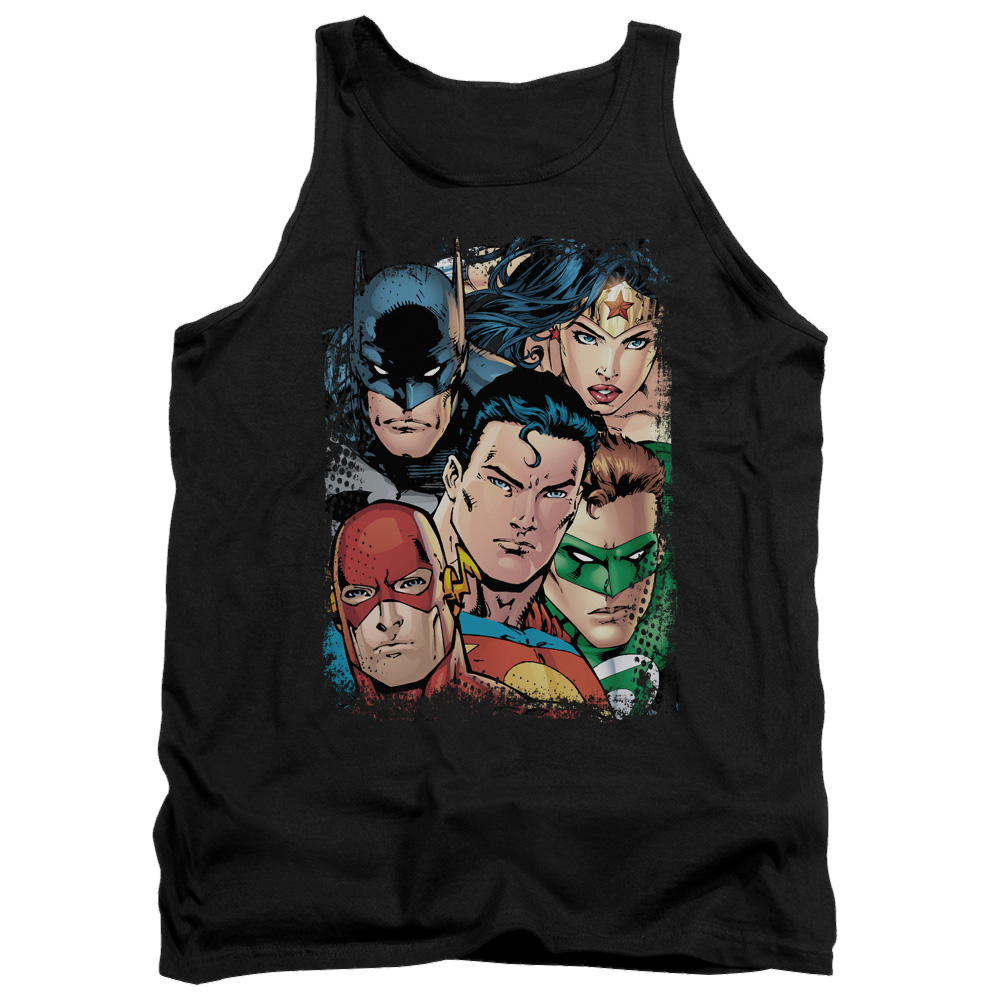 Justice League Up Close And Personal Men's Tank Men's Tank Justice League   