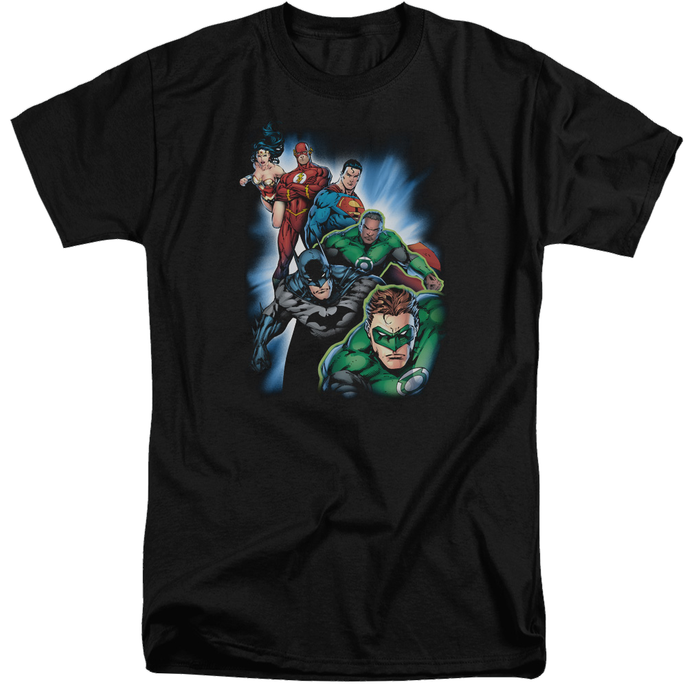 Justice League Heroes Unite Men's Tall Fit T-Shirt Men's Tall Fit T-Shirt Justice League   