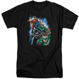 Justice League Heroes Unite Men's Tall Fit T-Shirt Men's Tall Fit T-Shirt Justice League   