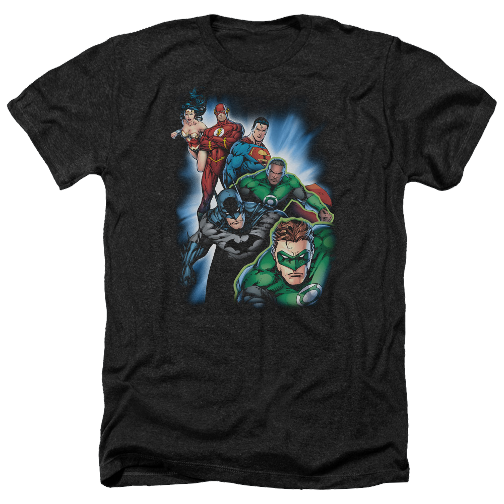 Justice League Heroes Unite Men's Heather T-Shirt Men's Heather T-Shirt Justice League   