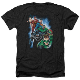 Justice League Heroes Unite Men's Heather T-Shirt Men's Heather T-Shirt Justice League   