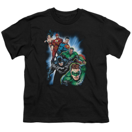 Justice League Heroes Unite - Youth T-Shirt Youth T-Shirt (Ages 8-12) Justice League   