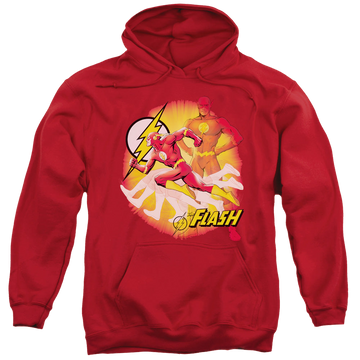 Red pullover hoodie with The Flash Lightning Fast graphic