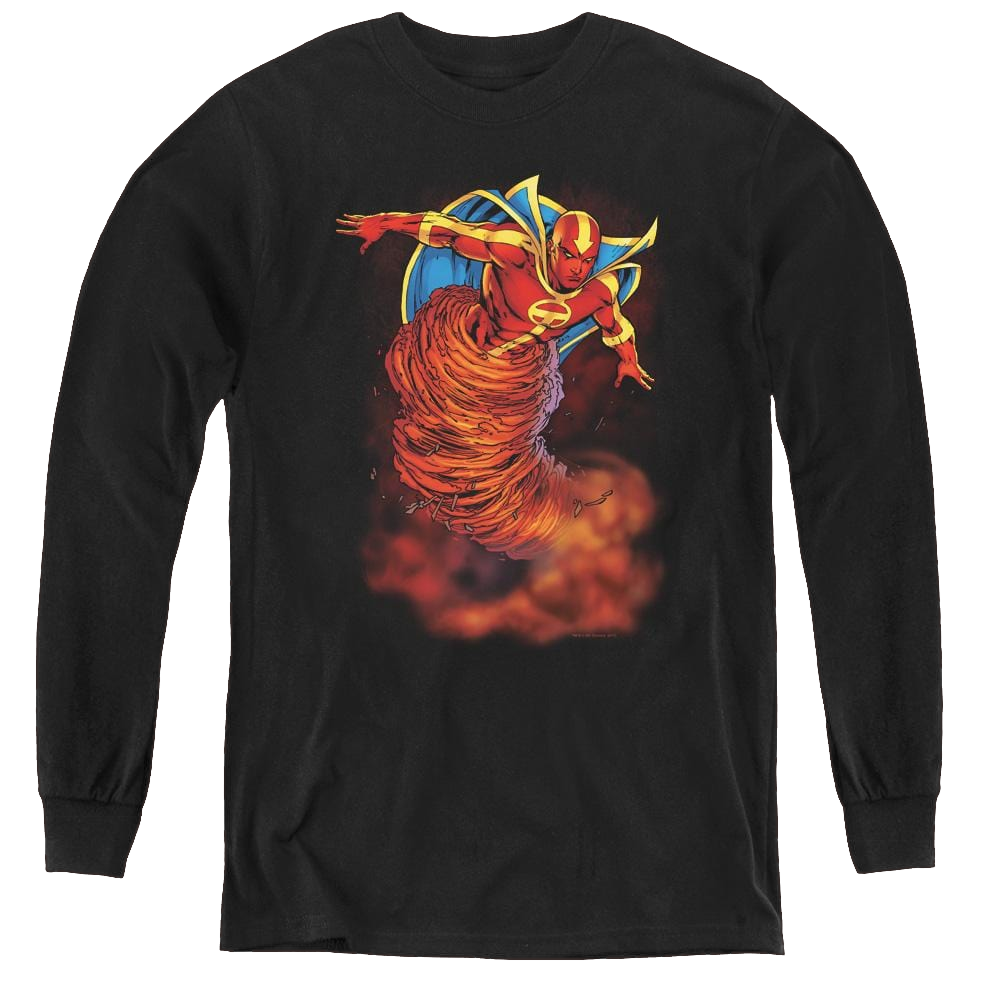 More Dc Characters Tornado Cloud - Youth Long Sleeve T-Shirt Youth Long Sleeve T-Shirt DC Comics   