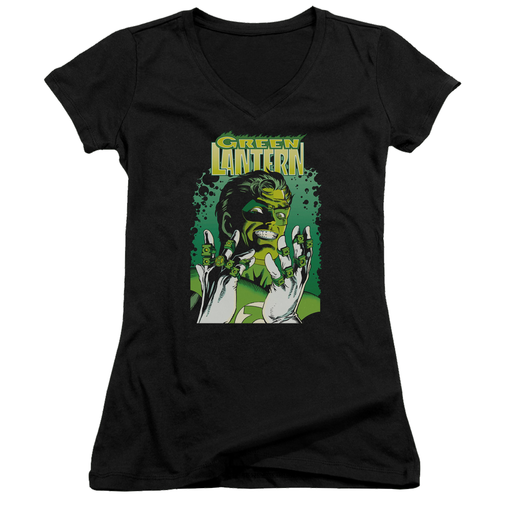Green Lantern Gl #49 Cover - Juniors V-Neck T-Shirt Juniors V-Neck T-Shirt Green Lantern   