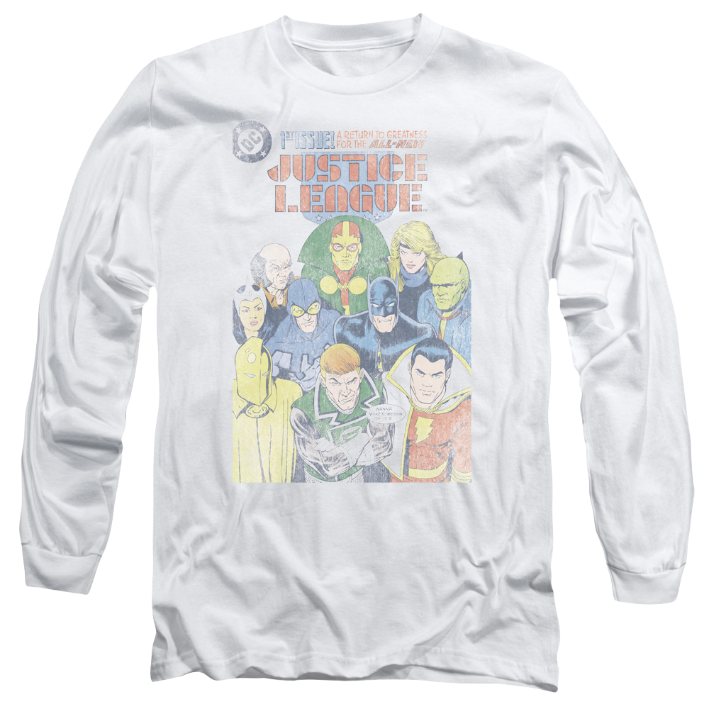 Justice League Justice League #1 Cover Men's Long Sleeve T-Shirt Men's Long Sleeve T-Shirt Justice League   