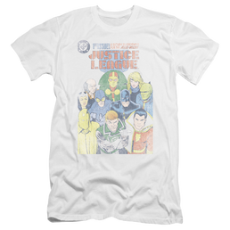 Justice League Justice League #1 Cover Men's Premium Slim Fit T-Shirt Men's Premium Slim Fit T-Shirt Justice League   