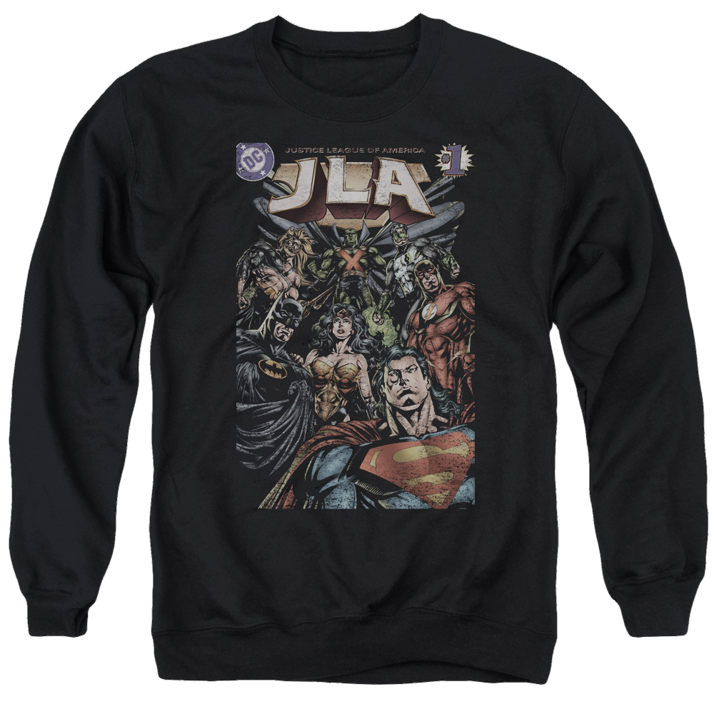 Justice League #1 Cover Men's Crewneck Sweatshirt Men's Crewneck Sweatshirt Justice League   
