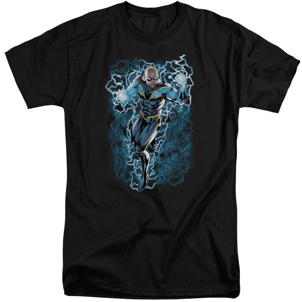 Justice League Black Lightning Bolts Men's Tall Fit T-Shirt Men's Tall Fit T-Shirt DC Comics   