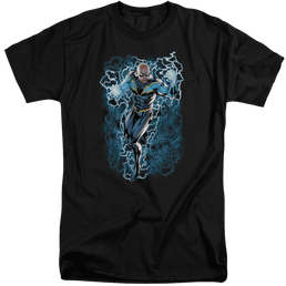 Justice League Black Lightning Bolts Men's Tall Fit T-Shirt Men's Tall Fit T-Shirt DC Comics   