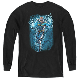 More Dc Characters Black Lightning Bolts - Youth Long Sleeve T-Shirt Youth Long Sleeve T-Shirt DC Comics   
