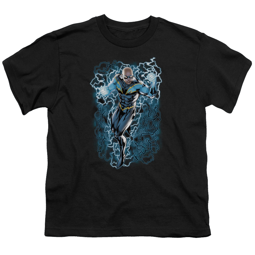 More DC Characters Black Lightning Bolts - Youth T-Shirt Youth T-Shirt (Ages 8-12) DC Comics   