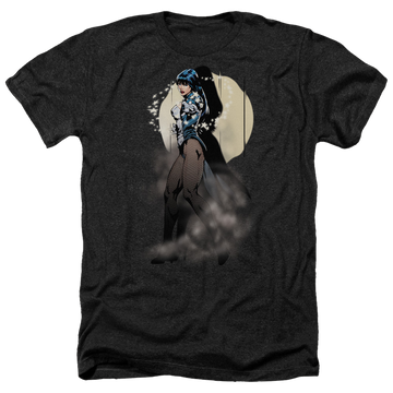 Charcoal men's heather t-shirt with DC Comics Justice League Zatanna Illusion graphic