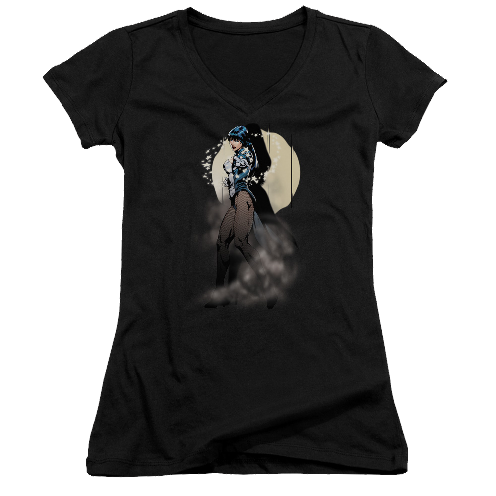 Justice League Zatanna Illusion Juniors V-Neck T-Shirt Juniors V-Neck T-Shirt DC Comics   