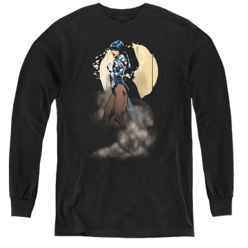 Black youth long sleeve t-shirt with DC Comics More Dc Characters Zatanna Illusion graphic
