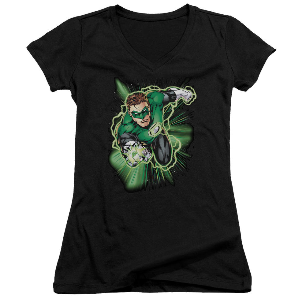 Green Lantern Green Lantern Energy - Juniors V-Neck T-Shirt Juniors V-Neck T-Shirt Green Lantern   