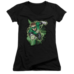 Green Lantern Green Lantern Energy - Juniors V-Neck T-Shirt Juniors V-Neck T-Shirt Green Lantern   