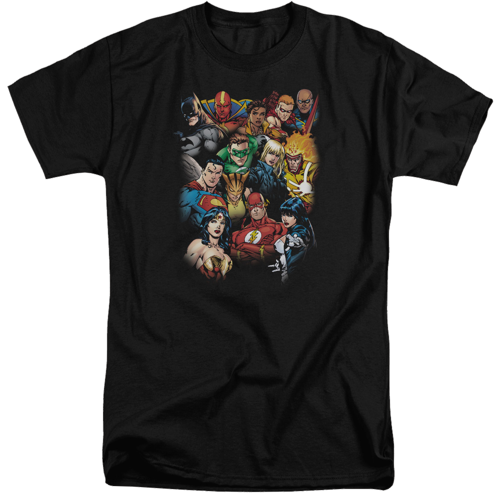 Justice League The Leagues All Here Men's Tall Fit T-Shirt Men's Tall Fit T-Shirt Justice League   