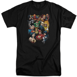 Justice League The Leagues All Here Men's Tall Fit T-Shirt Men's Tall Fit T-Shirt Justice League   