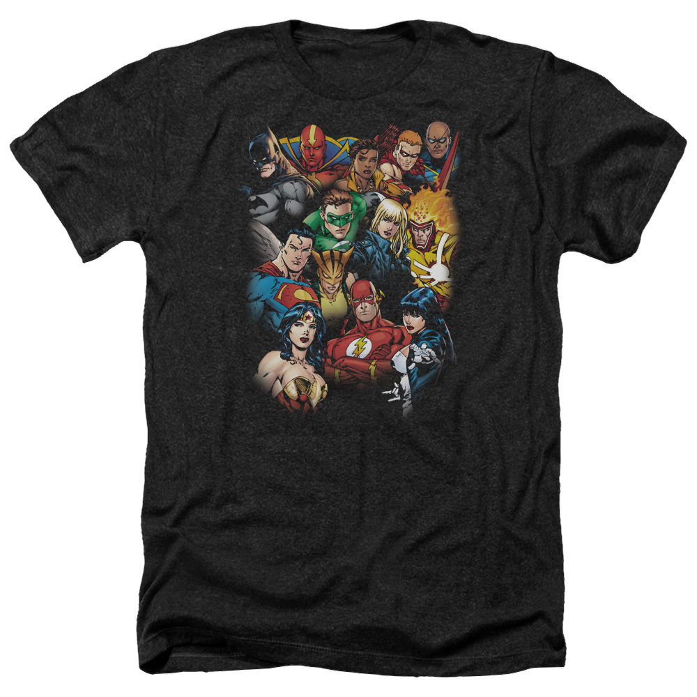 Justice League The Leagues All Here Men's Heather T-Shirt Men's Heather T-Shirt Justice League   