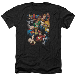 Justice League The Leagues All Here Men's Heather T-Shirt Men's Heather T-Shirt Justice League   
