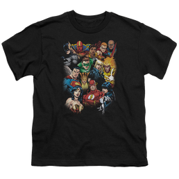 Justice League The Leagues All Here - Youth T-Shirt Youth T-Shirt (Ages 8-12) Justice League   