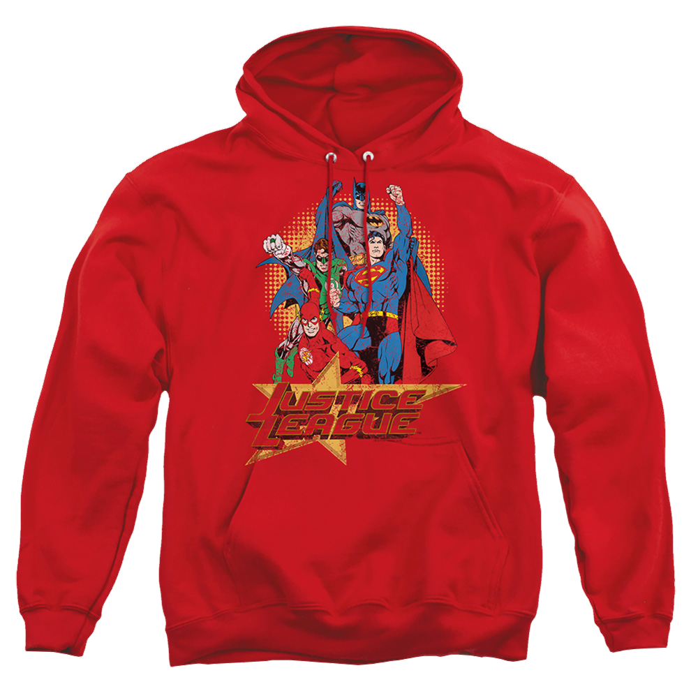 Justice League Raise Your Fist Pullover Hoodie Pullover Hoodie Justice League   