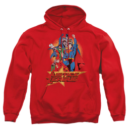 Justice League Raise Your Fist Pullover Hoodie Pullover Hoodie Justice League   