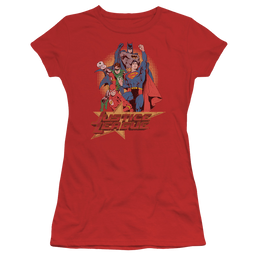Justice League Raise Your Fist Juniors T-Shirt Juniors T-Shirt Justice League   