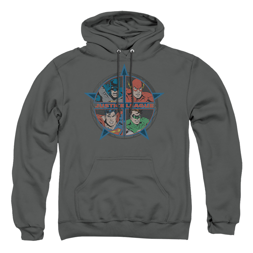 Justice League Four Heroes Pullover Hoodie Pullover Hoodie Justice League   