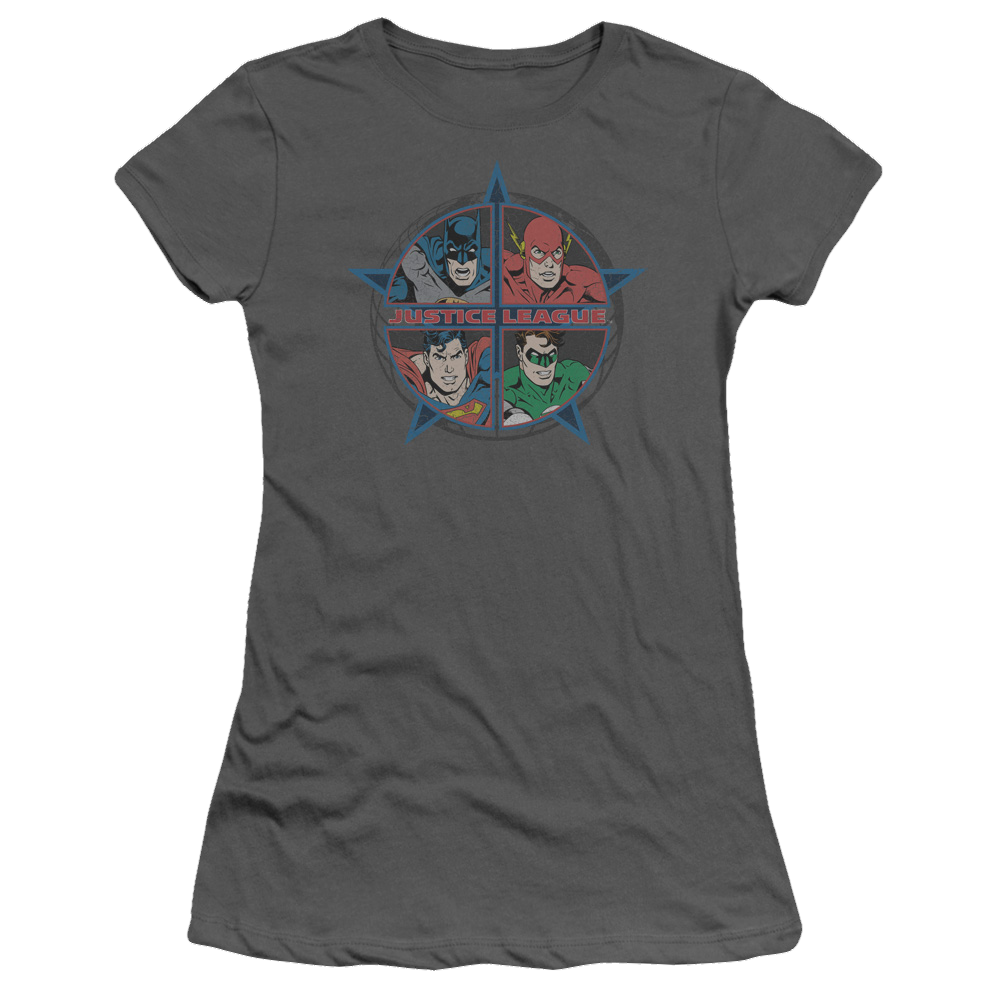 Justice League Four Heroes Juniors T-Shirt Juniors T-Shirt Justice League   