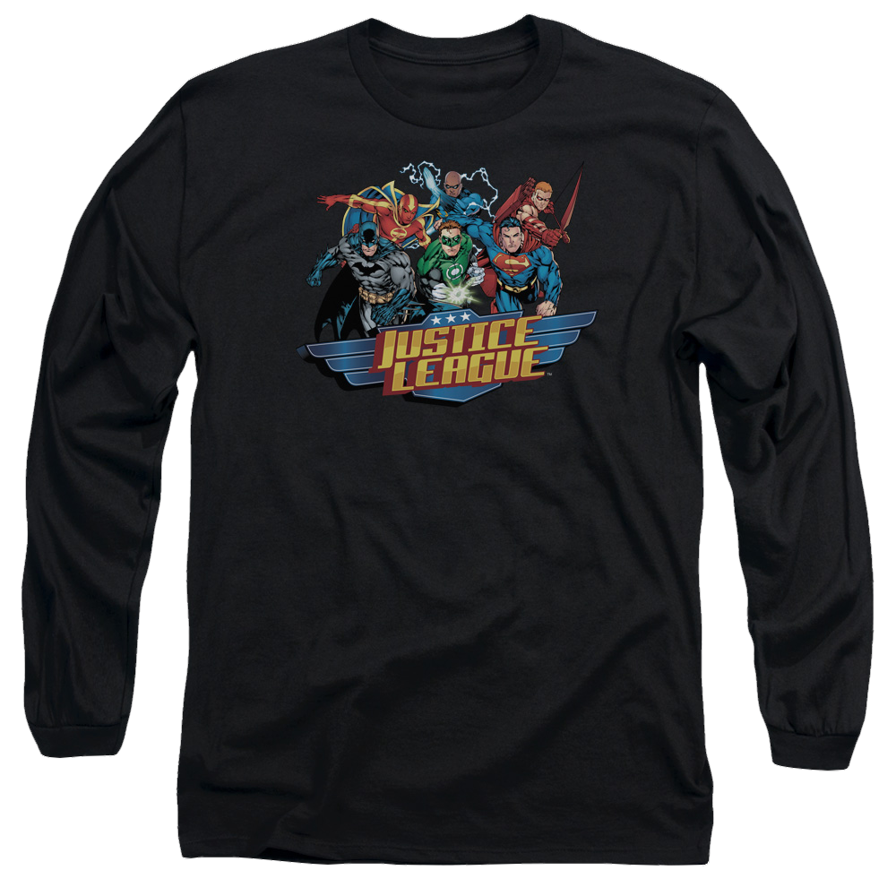 Justice League Ready To Fight Men's Long Sleeve T-Shirt Men's Long Sleeve T-Shirt Justice League   