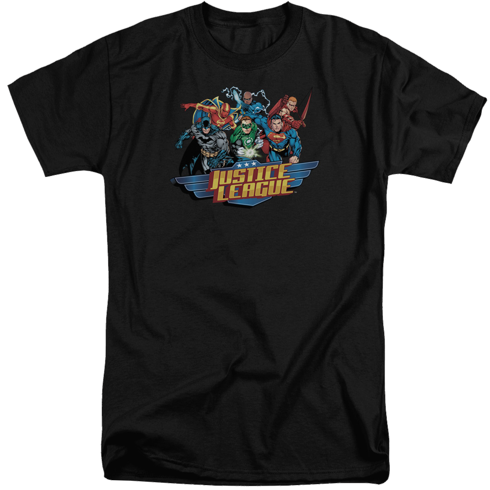 Justice League Ready To Fight Men's Tall Fit T-Shirt Men's Tall Fit T-Shirt Justice League   