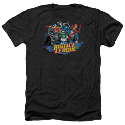 Justice League Ready To Fight Men's Heather T-Shirt Men's Heather T-Shirt Justice League   