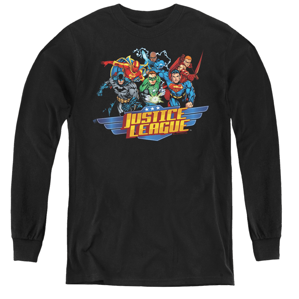 Justice League Ready To Fight - Youth Long Sleeve T-Shirt Youth Long Sleeve T-Shirt Justice League   
