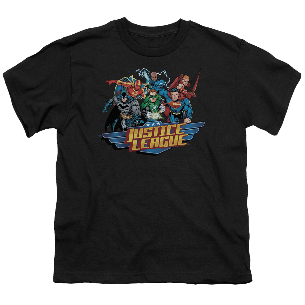 Justice League Ready To Fight - Youth T-Shirt Youth T-Shirt (Ages 8-12) Justice League   