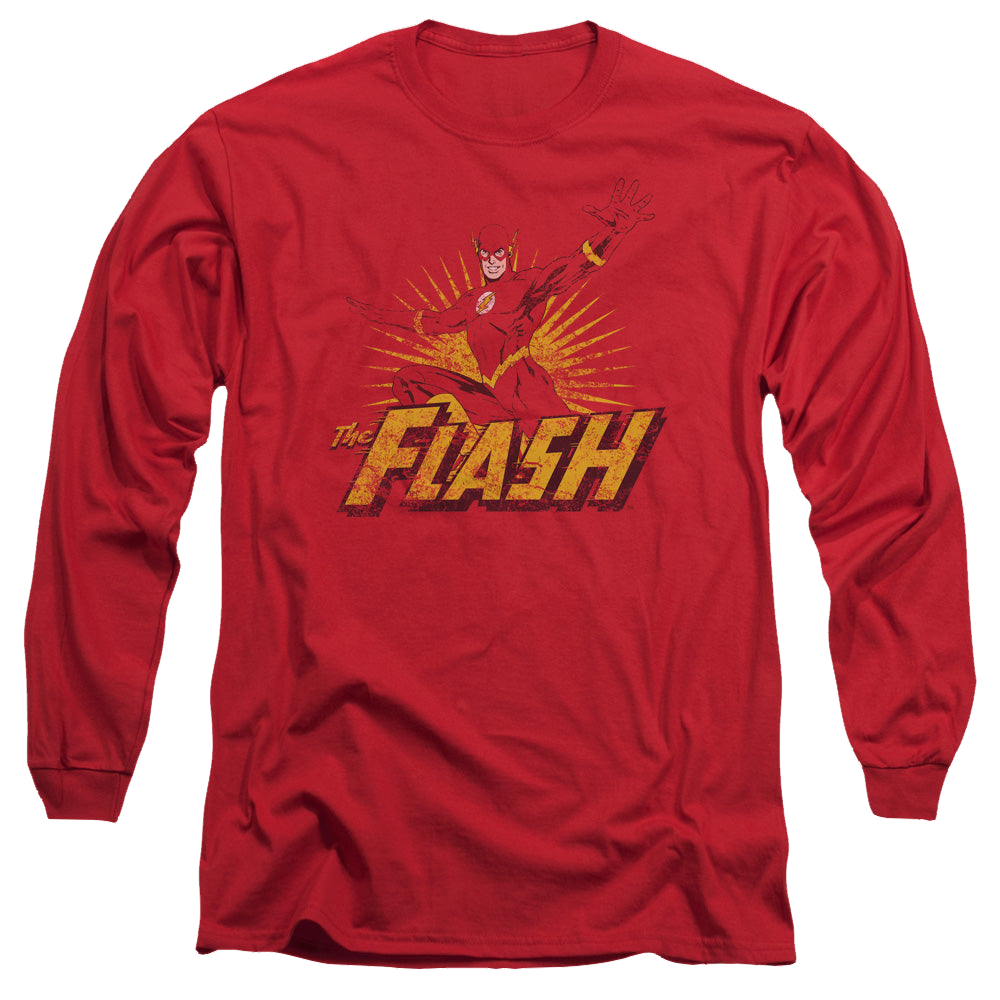 Flash, The Flash Rough Distress - Men's Long Sleeve T-Shirt Men's Long Sleeve T-Shirt The Flash   