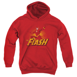 Flash, The Flash Rough Distress - Youth Hoodie Youth Hoodie (Ages 8-12) The Flash   