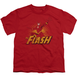 Flash, The Flash Rough Distress - Youth T-Shirt Youth T-Shirt (Ages 8-12) The Flash   